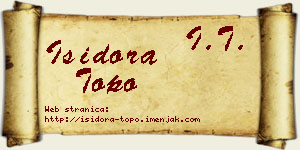Isidora Topo vizit kartica